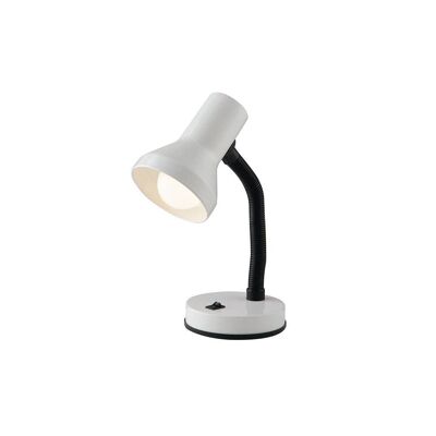 Lampada da tavolo LDT con braccio flessibile, disponibile in vari colori (1xE27)-LDT032-BIANCO