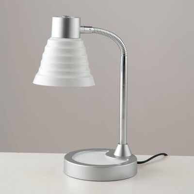 Lámpara de mesa Leonardo con difusor orientable. Disponible en blanco, negro, morado o naranja (1xE14)-LDT055LEO-BIANCO