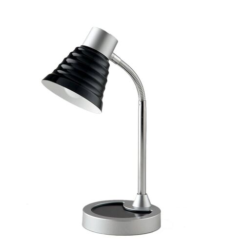 Lampada da tavolo Leonardo con diffusore orientabile. Disponibile in bianco, nero, viola o arancione (1xE14)-LDT055LEO-NERO