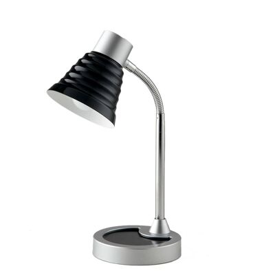 Lámpara de mesa Leonardo con difusor orientable. Disponible en blanco, negro, morado o naranja (1xE14)-LDT055LEO-NERO