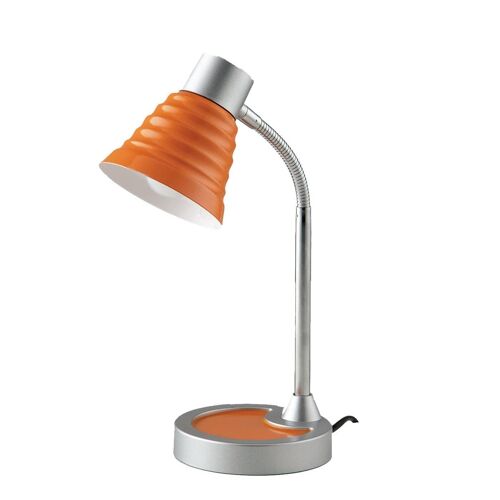 Lampada da tavolo Leonardo con diffusore orientabile. Disponibile in bianco, nero, viola o arancione (1xE14)-LDT055LEO-ARANCIO