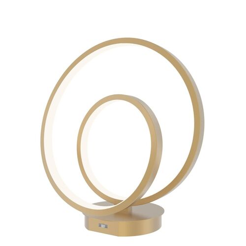 Lampada da tavolo Lieve LED 15W con struttura in alluminio bianco, oro o nero goffrato, diffusore in silicone ed interruttore interno per la personalizzazione della temperatura colore-LED-LIEVE-L-ORO