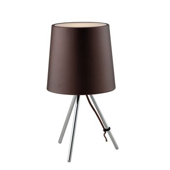 Lampe de table Marley en métal avec abat-jour en aluminium disponible en blanc, or ou marron (1XE14)-I-MARLEY/L GOLD 4