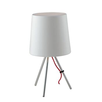 Lampe de table Marley en métal avec abat-jour en aluminium disponible en blanc, or ou marron (1XE14)-I-MARLEY/L MAR 2