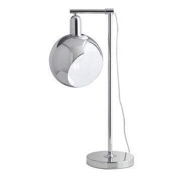 Lampe de table Narciso avec structure en métal chromé, sphère orientable et diffuseur interne blanc (1XE27)-I-NARCISO-L20 1