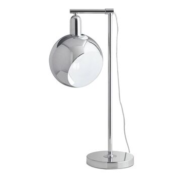 Lampe de table Narciso avec structure en métal chromé, sphère orientable et diffuseur interne blanc (1XE27)-I-NARCISO-L20 2