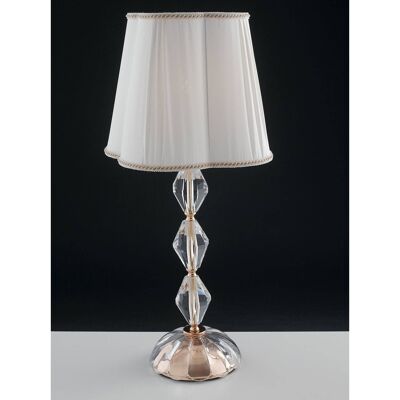 Riflesso table lamp, in crystal and gold or chrome finish (1XE14)-I-RIFLESSO/LG1 GOLD