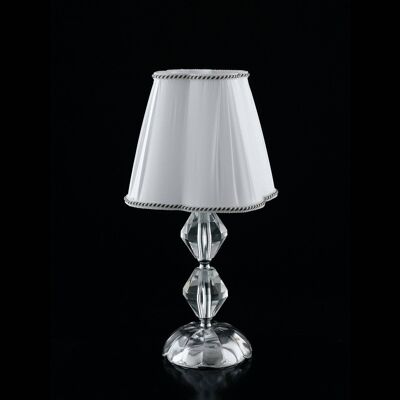 Riflesso table lamp, in crystal and gold or chrome finish (1XE14)-I-RIFLESSO/L1