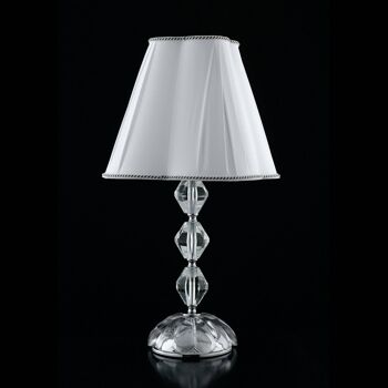 Lampe de table Riflesso, en cristal et finition dorée ou chromée (1XE14)-I-RIFLESSO/L1 4