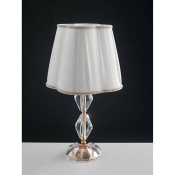 Lampe de table Riflesso, en cristal et finition dorée ou chromée (1XE14)-I-RIFLESSO/LG1 3