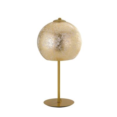 Lámpara de mesa tocador en cristal con decoración pan de plata o pan de oro(1XE27)-I-VANITY/L GOLD