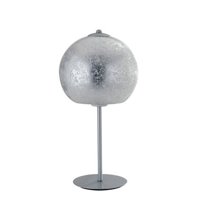 Lampada da tavolo Vanity in vetro decoro foglia argento o foglia oro(1XE27)-I-VANITY/L SIL