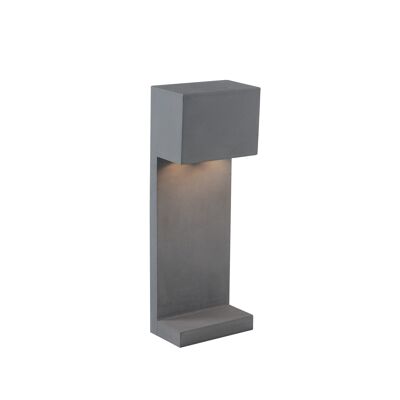 Etna-Lampe für den Außenbereich aus grauem Beton mit doppelter Lichtemission (2XGU10)
