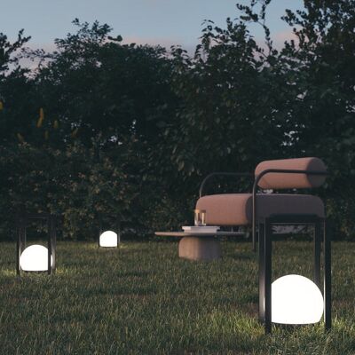 Climax LED-Lampe für den Außenbereich mit 1,1-W-Akku aus Acrylmetall, dimmbares warmes Licht