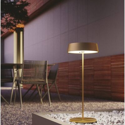 2,2W battery-powered outdoor LED Cocktail lamp in embossed metal, dimmable warm light-LED-COCKTAIL-GOLD