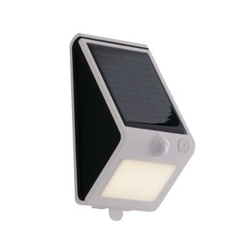 Lampe d'extérieur à LED ouverte, avec panneau solaire intégré et détecteur de mouvement, avec fonction double paroi ou portable