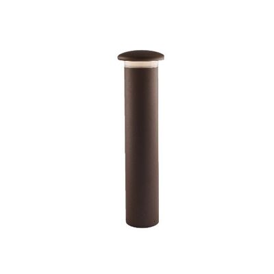 Bitt outdoor pole lamp in aluminum with integrated LED anthracite finish and embossed corten-LED-BITT-P76-BRO