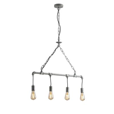 AMARCORD pendant lamp in industrial style aged metal (4XE27)-I-AMARCORD-S4 ZN