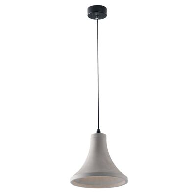 Lampadario a sospensione Ando in cemento naturale grigio (1XE27)-I-ANDO-S22