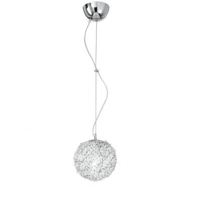 Astra suspension chandelier in chromed aluminum and crystals-I-ASTRA/S20