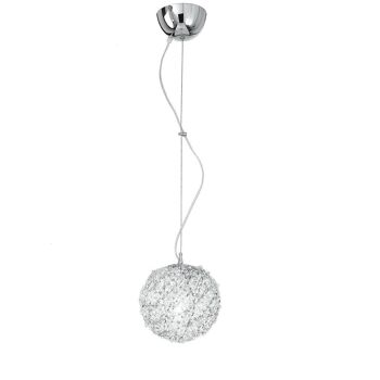 Lustre suspension Astra en aluminium chromé et cristaux-I-ASTRA/S35 3