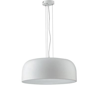 Lampadario a sospensione Bistrot in metallo con diffusore in acrilico bianco (4XE27)-I-BISTROT-S52 BCO