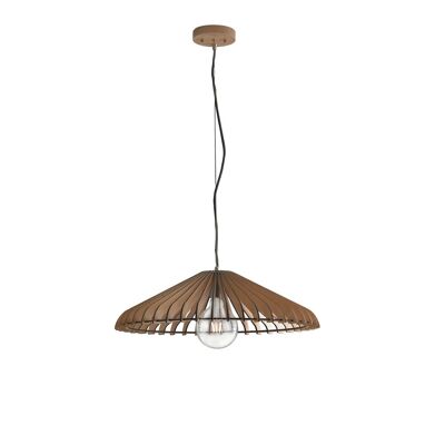 CALDER lampe à suspension en bois avec câble en tissu-I-CALDER-S30