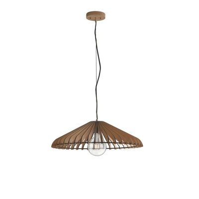 CALDER suspension lamp in wood with fabric cable-I-CALDER-S50