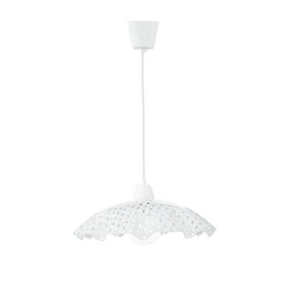 Lampadario a sospensione CASHEMERE in vetro curvato bianco-I-CASHMERE-S42