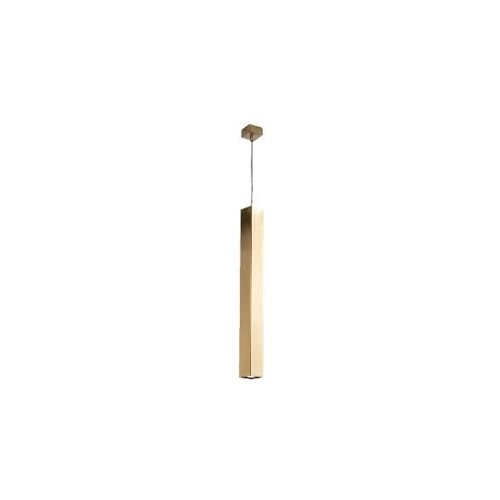 Lampadario a sospensione Fluke con struttura quadrata, in metallo bianco, nero, marrone e oro spazzolato. Disponibile in due dimensioni(1XGU10)-I-FLUKE-SQ ORO