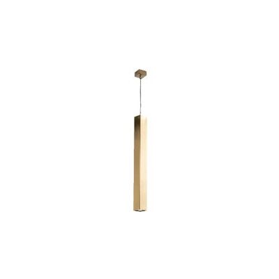 Lámpara colgante Fluke con estructura cuadrada, en metal blanco, negro, marrón y dorado cepillado. Disponible en dos tamaños (1XGU10)-I-FLUKE-SQ GOLD