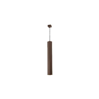 Lámpara colgante Fluke con estructura cuadrada, en metal blanco, negro, marrón y dorado cepillado. Disponible en dos tamaños (1XGU10)-I-FLUKE-SQ BRO