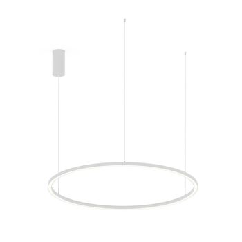 Lampe à suspension Hoop en aluminium gaufré blanc, or ou noir, diffuseur en silicone et interrupteur interne pour personnaliser la température de couleur-LED-HOOP-S120-ORO 5