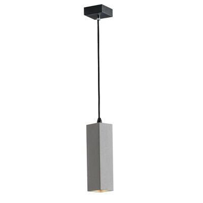 Kruk pendant light with square structure in natural concrete (1XGU10)-I-KRUK-Q-S1