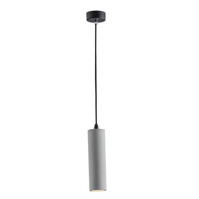 Kruk suspension lamp with tubular structure in natural concrete (1XGU10)-I-KRUK-R-S1