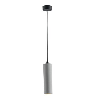 Lampe à suspension Kruk avec structure tubulaire en béton naturel (1XGU10)-I-KRUK-R-S1