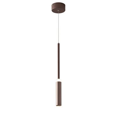 Lampadario a sospensione LED Candle 7W in bronzo, luce naturale a doppia emissione