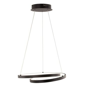 Suspension Lieve LED 30W, avec structure en aluminium gaufré blanc, or ou noir, diffuseur en silicone et interrupteur interne pour personnaliser la température de couleur-LED-LIEVE-S-BCO 2