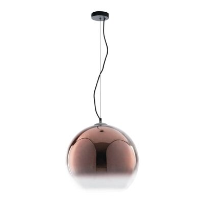 Marte pendant lamp in glass with copper shaded decoration and metal structure. Available in three sizes (1XE27)-I-MARTE-S35 RM
