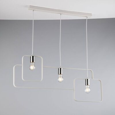 Smith pendant lamp in metal available in black and gold or white and silver (3XE27)-I-SMITH-S3-BCO