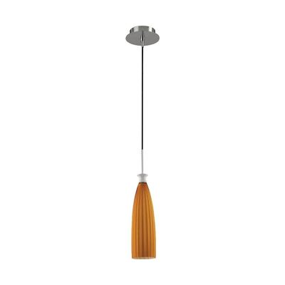 Swing pendant lamp in white-body or amber glass, single light (1xE14)-I-SWING-SP-1 AMB