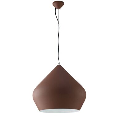 Tholos suspension lamp in metal with gold or white interior. Available in various colors (1xE27)-I-THOLOS-S52 BRO