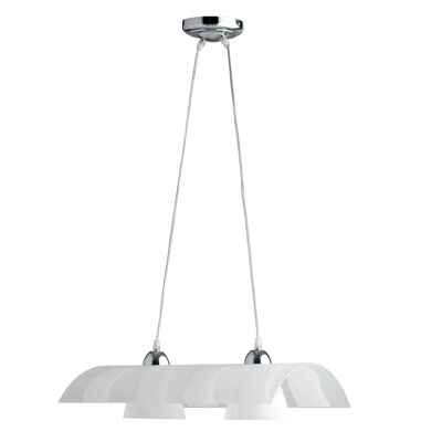 ZEBRATA pendant lamp in glass with chromed structure (2XE27)-44/00900