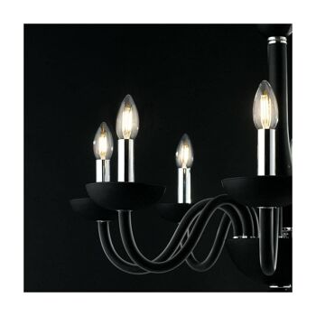 Lustre Alfière en verre soufflé avec finitions chrome-I-ALFIERE/6 BCO 4