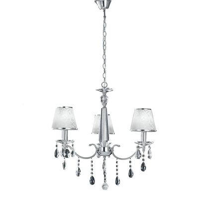 Boeme chandelier in chromed metal with K9-I-BOEME/3 crystals