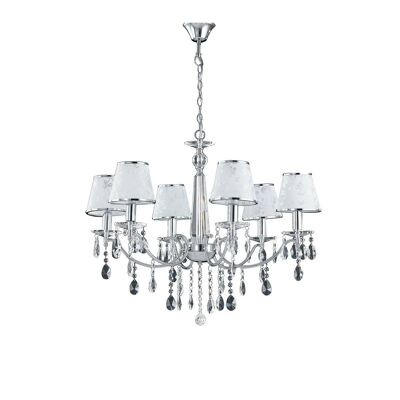 Boeme chandelier in chromed metal with K9-I-BOEME/6 crystals