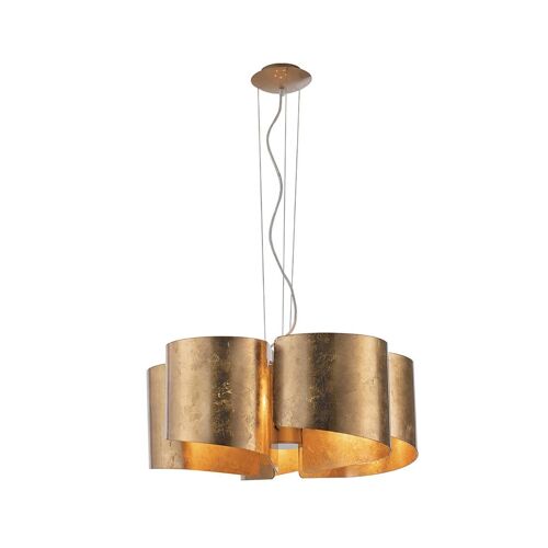 Lampadario Imagine in vetro curvo e struttura in alluminio-I-IMAGINE-S5 ORO