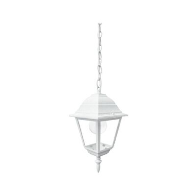 Roma outdoor lantern chandelier in die-cast aluminum with glass diffuser (1xE27)-LANT-ROMA/S1 BCO