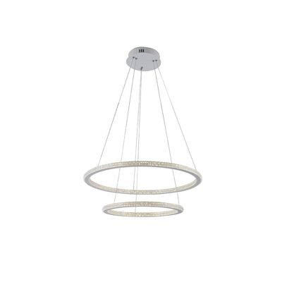 Lampadario LED Bryant 54W bianco con diffusore diamantato-LED-BRYANT-S2