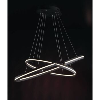 Lustre LED Clarke 75W en aluminium gaufré noir-LED-CLARKE-S80C 3